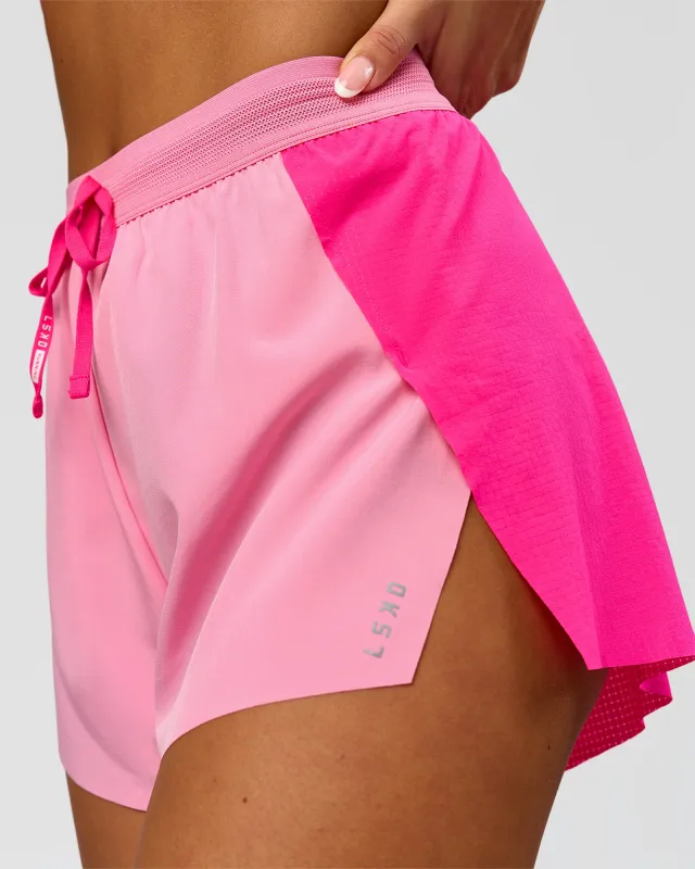 Accelerate 3" High-Rise Running Short - Ultra Pink-Candy Pink made by LSKD