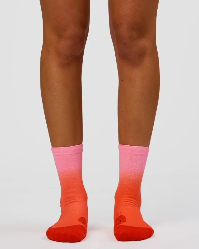 Run Performance Quarter Socks - Pink Ombre made by LSKD