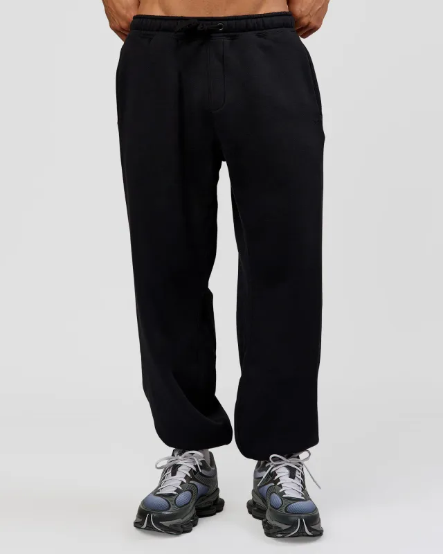 Base Baggy Cuffed Track Pant - Black made by LSKD