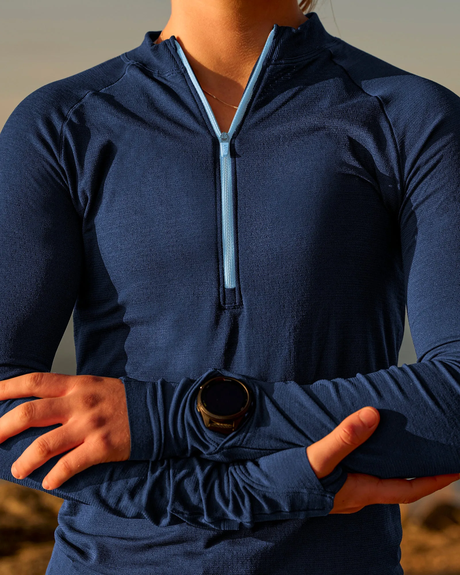 GG AeroFLX+ Long Sleeve Half Zip - Future Navy-Baltic Sea sold by LSKD