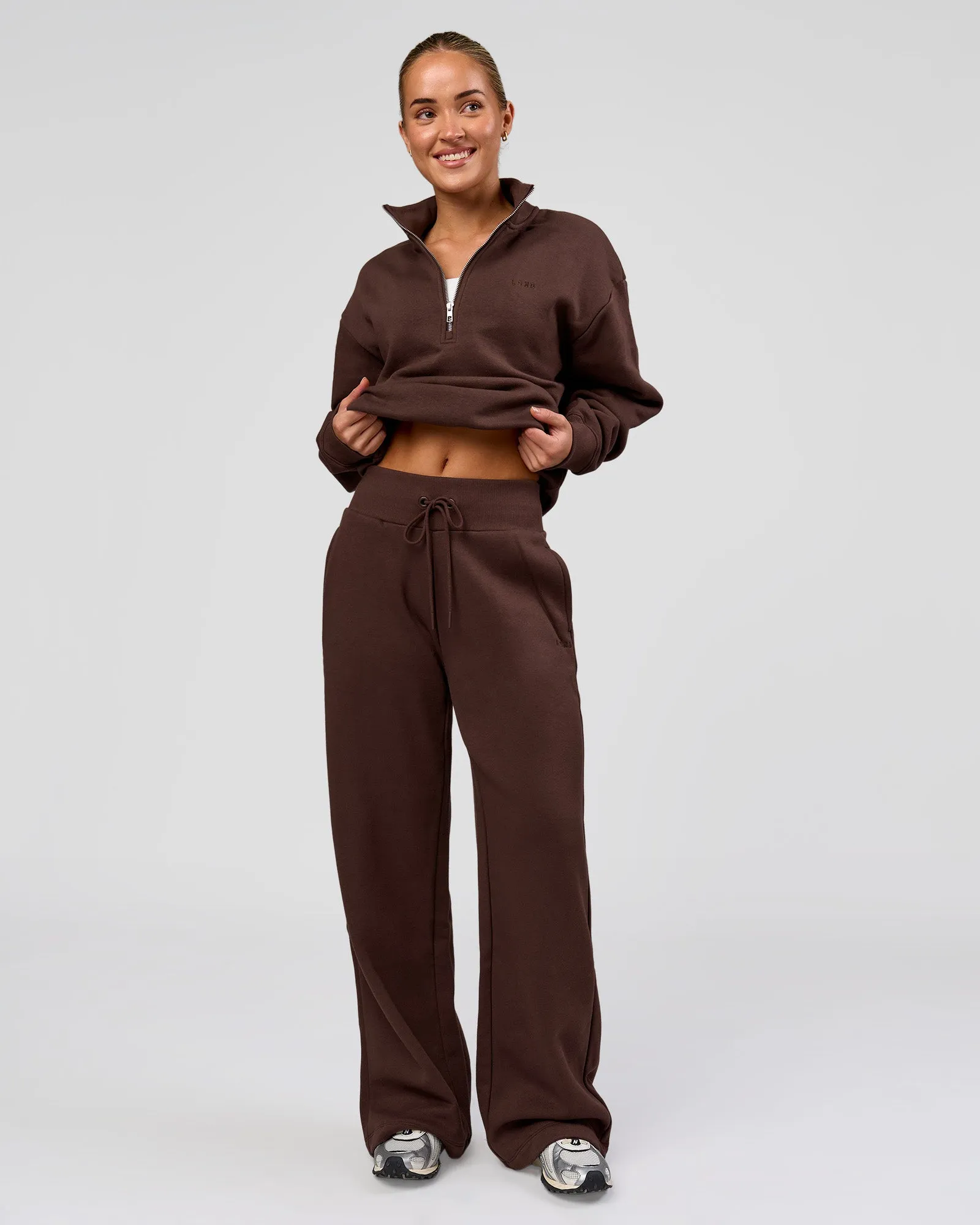 Go-To Oversized Quarter Zip Sweater - Hot Chocolate sold by LSKD product image thumbnail 4