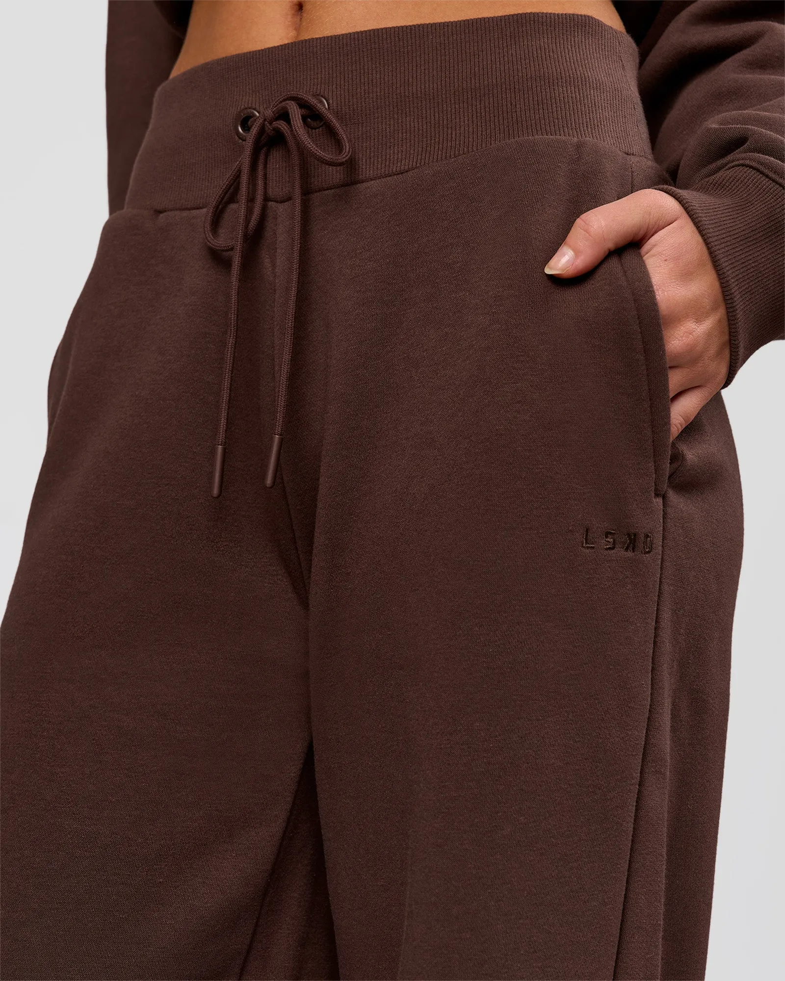 Go-To Wide Leg Track Pant - Hot Chocolate sold by LSKD product image thumbnail 5