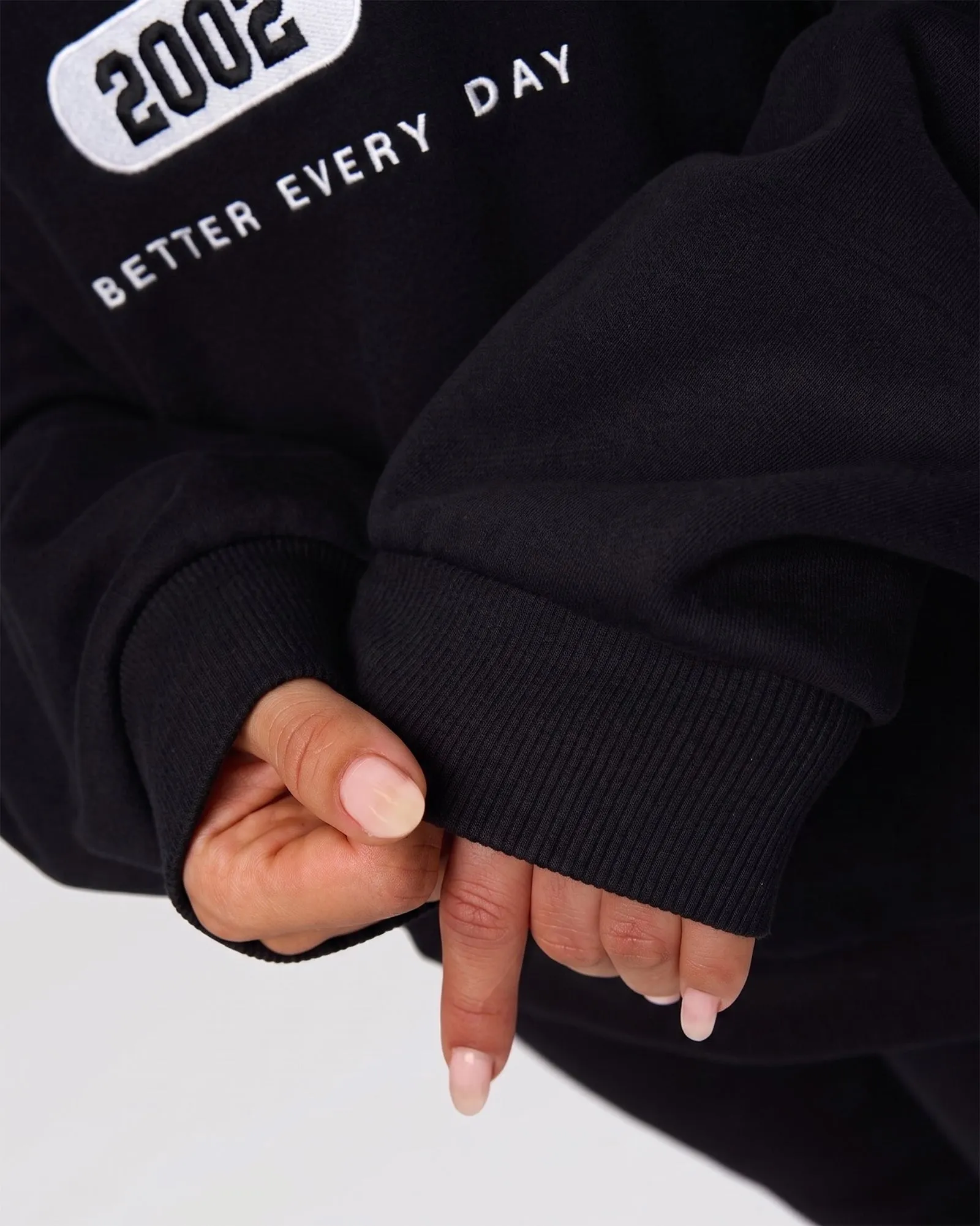 Varsity Boxy Crew in Caviar-Off White sold by LSKD product image thumbnail 3