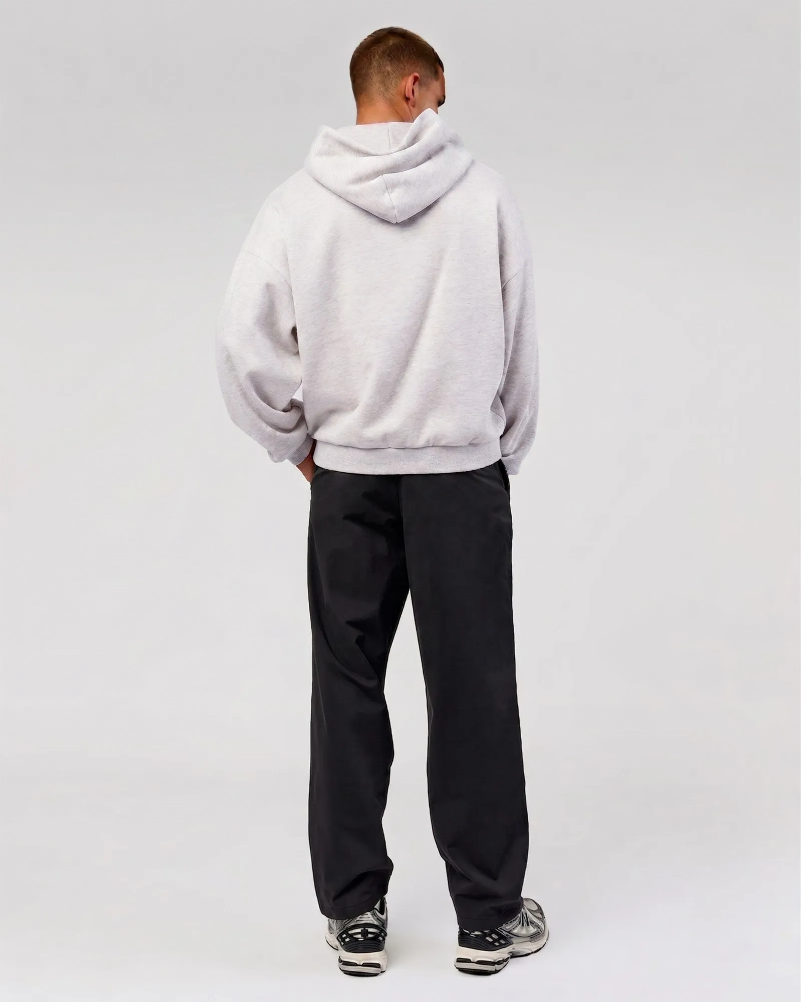 Varsity Boxy Hoodie - Silver Marl-Future Navy sold by LSKD product image thumbnail 5