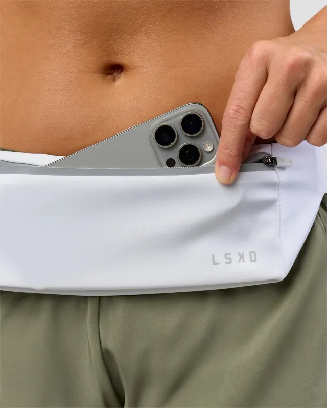 Accelerate Run Belt - White-Reflective made by LSKD