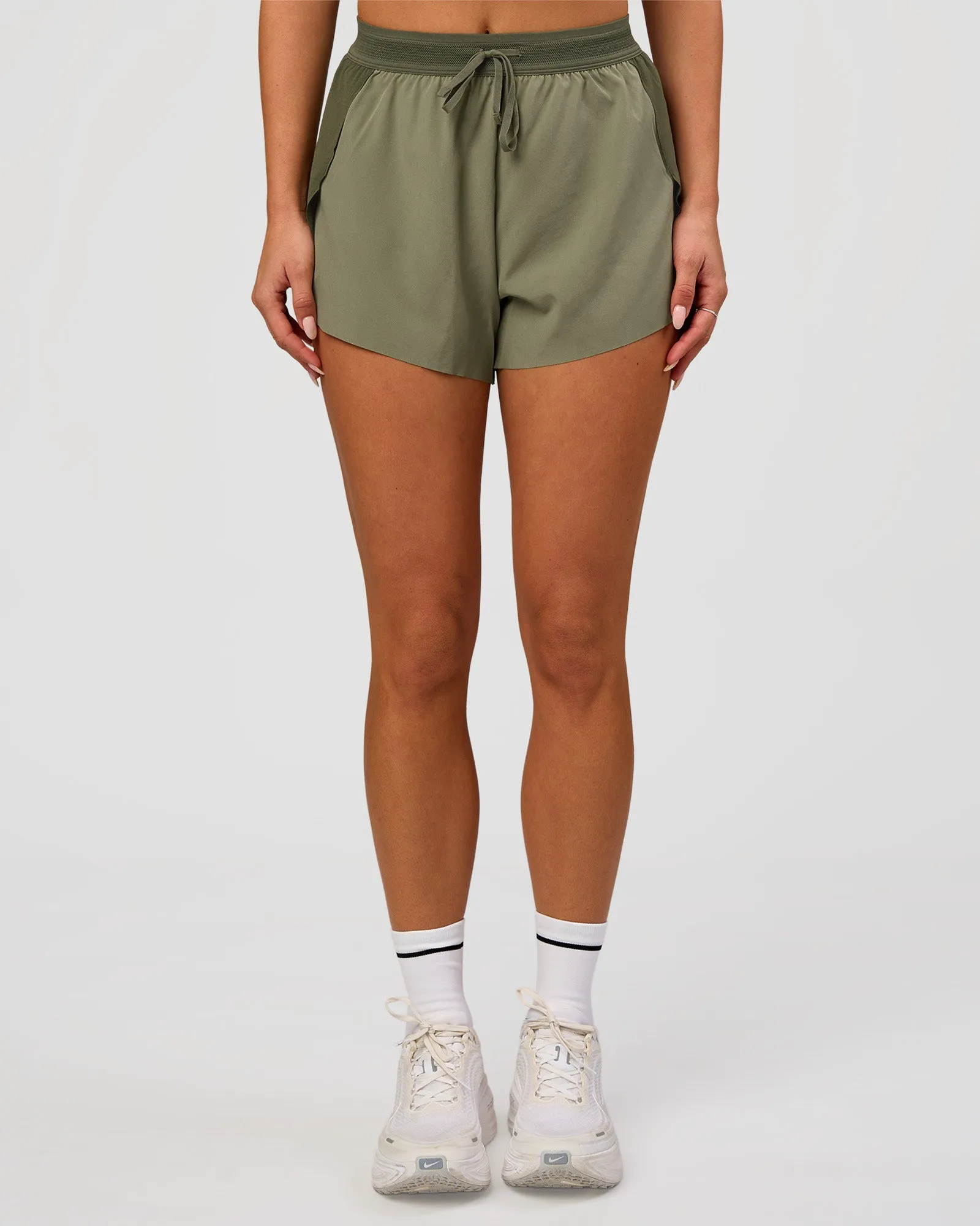 Accelerate 3" High-Rise Running Short - Pure Olive-Fog sold by LSKD product image thumbnail 4