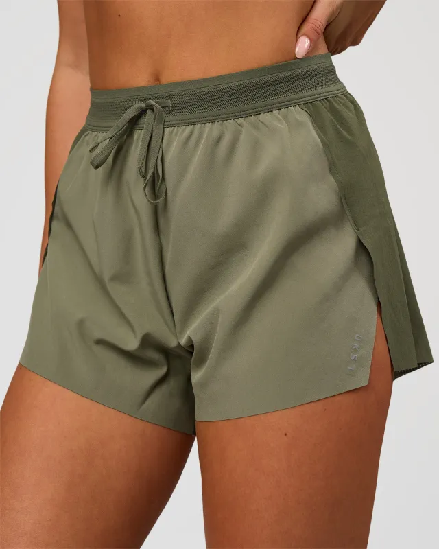 Accelerate 3" High-Rise Running Short - Pure Olive-Fog made by LSKD