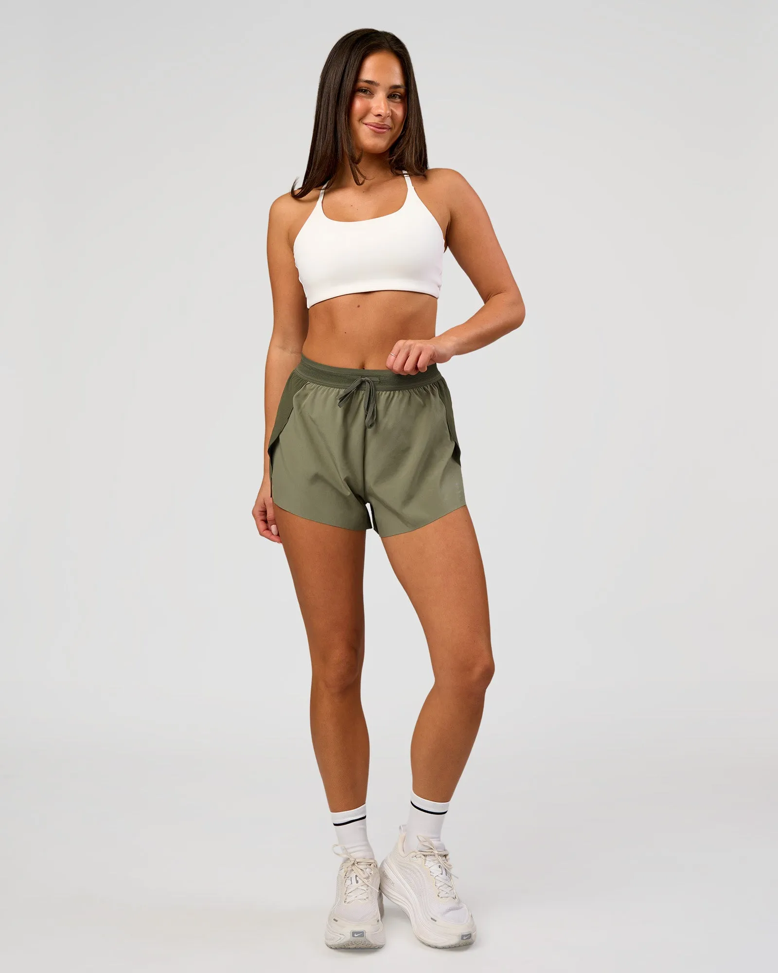 Accelerate 3" High-Rise Running Short - Pure Olive-Fog sold by LSKD product image thumbnail 3