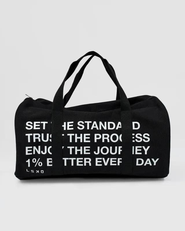 Everywhere Canvas Duffle - Black-White made by LSKD