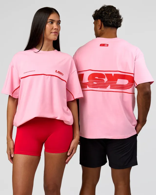 Inline Heavyweight FLXCotton Oversized Tee - Pink Rose-Flame made by LSKD