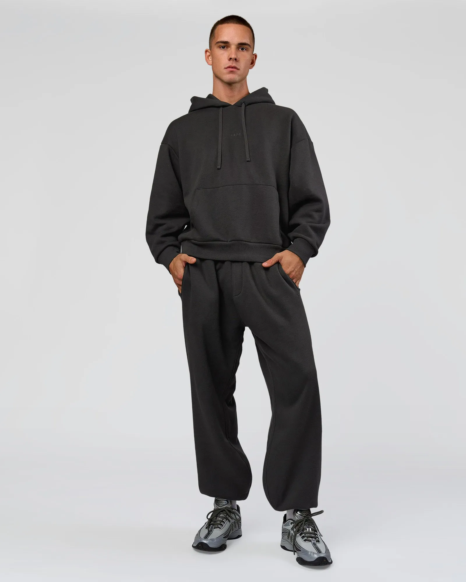 Base Baggy Cuffed Track Pant - Onyx sold by LSKD product image thumbnail 3