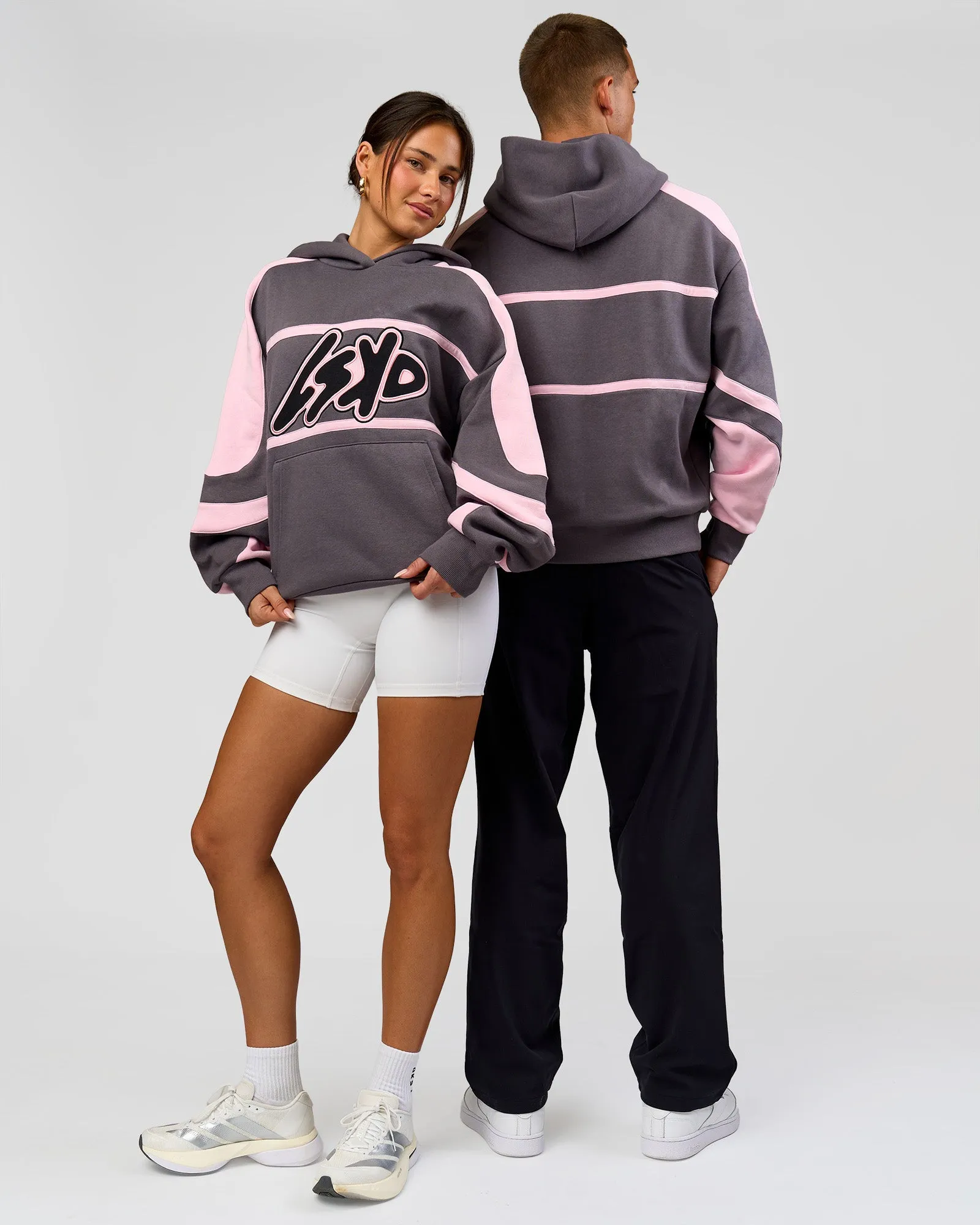 Vibe Oversized Hoodie - Duskstone-Marshmallow sold by LSKD product image thumbnail 4