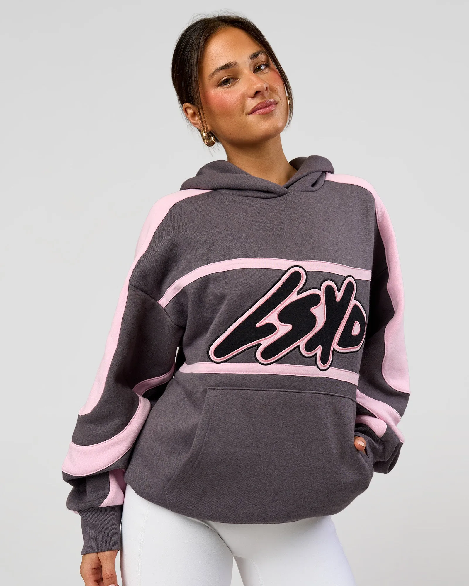 Vibe Oversized Hoodie - Duskstone-Marshmallow sold by LSKD product image thumbnail 3