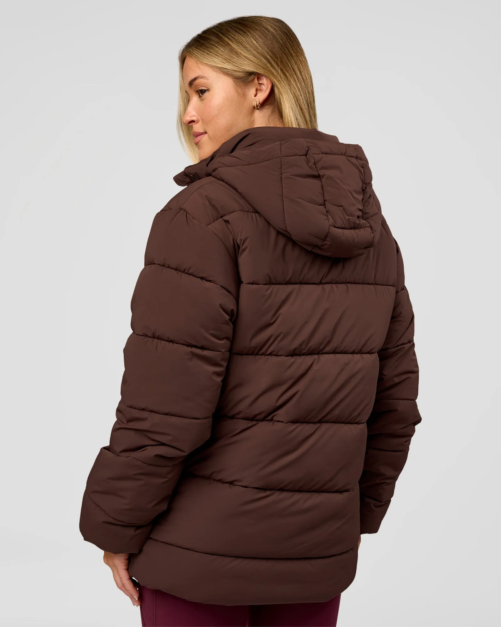 Go-To Puffer Mid Jacket - Hot Chocolate sold by LSKD product image thumbnail 3