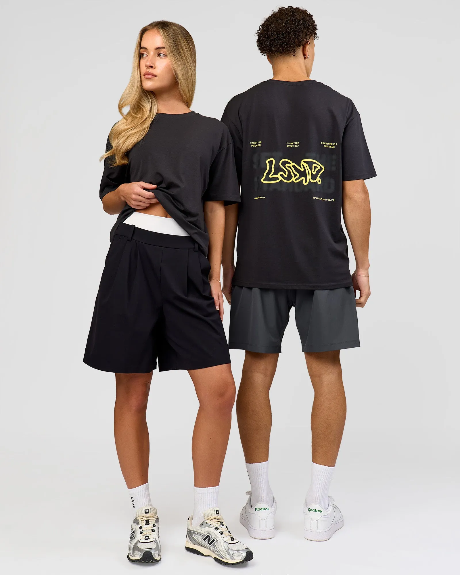Benchmark FLXCotton Oversized Tee - Onyx-Yellow Fizz sold by LSKD product image thumbnail 3