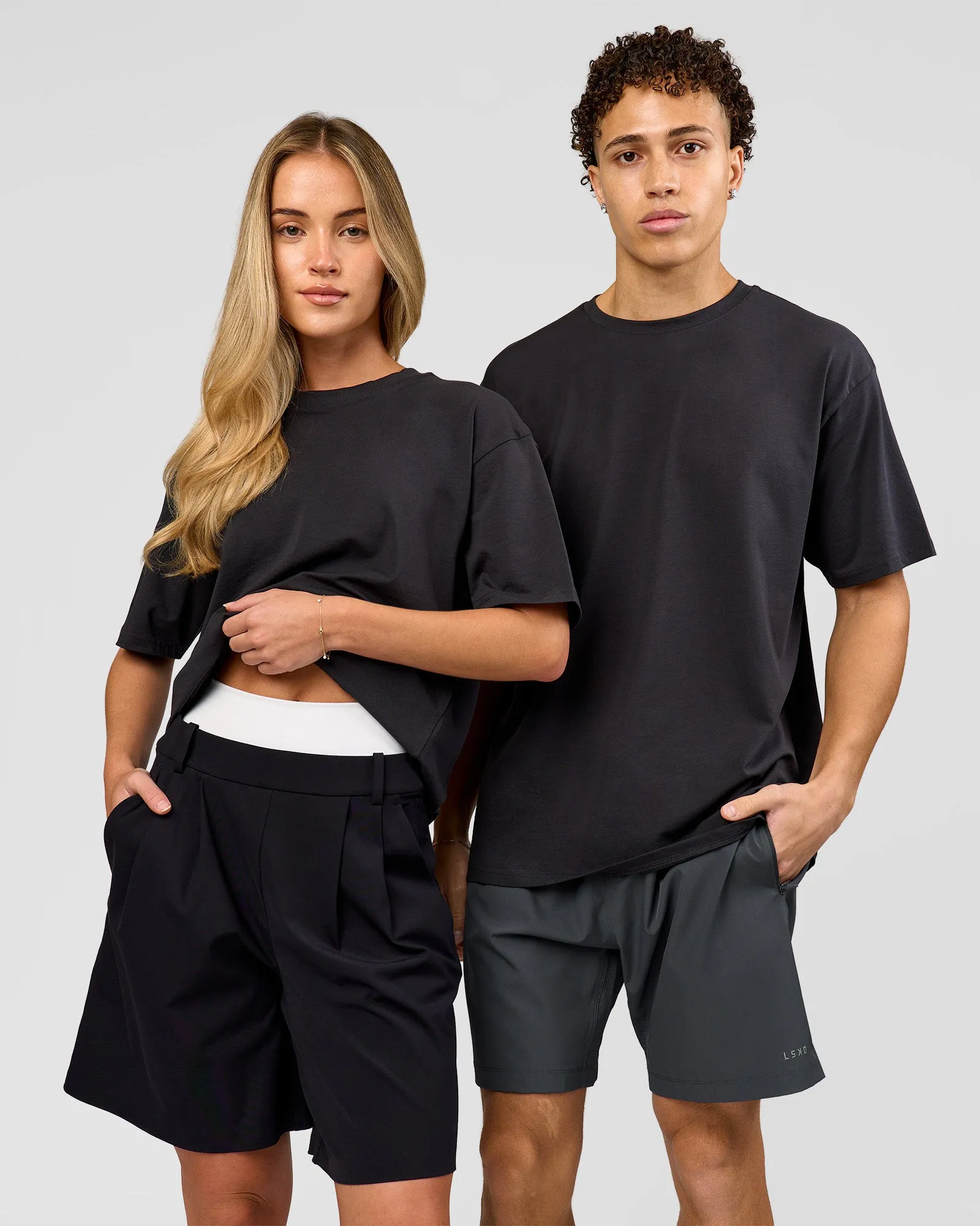 Benchmark FLXCotton Oversized Tee - Onyx-Yellow Fizz sold by LSKD product image thumbnail 2