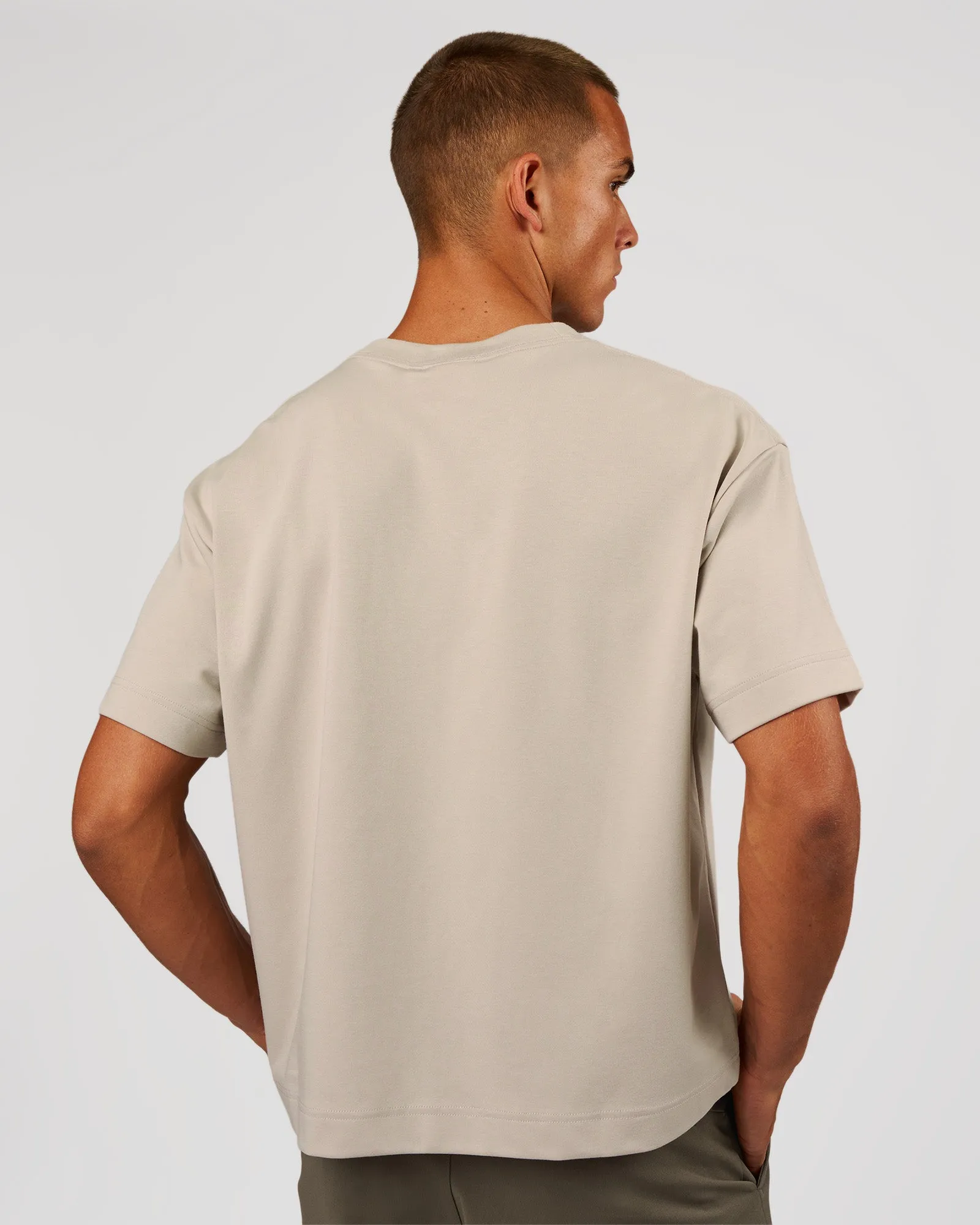 AfterDark ZeroCrease Boxy Tee - Shale Beige sold by LSKD product image thumbnail 2
