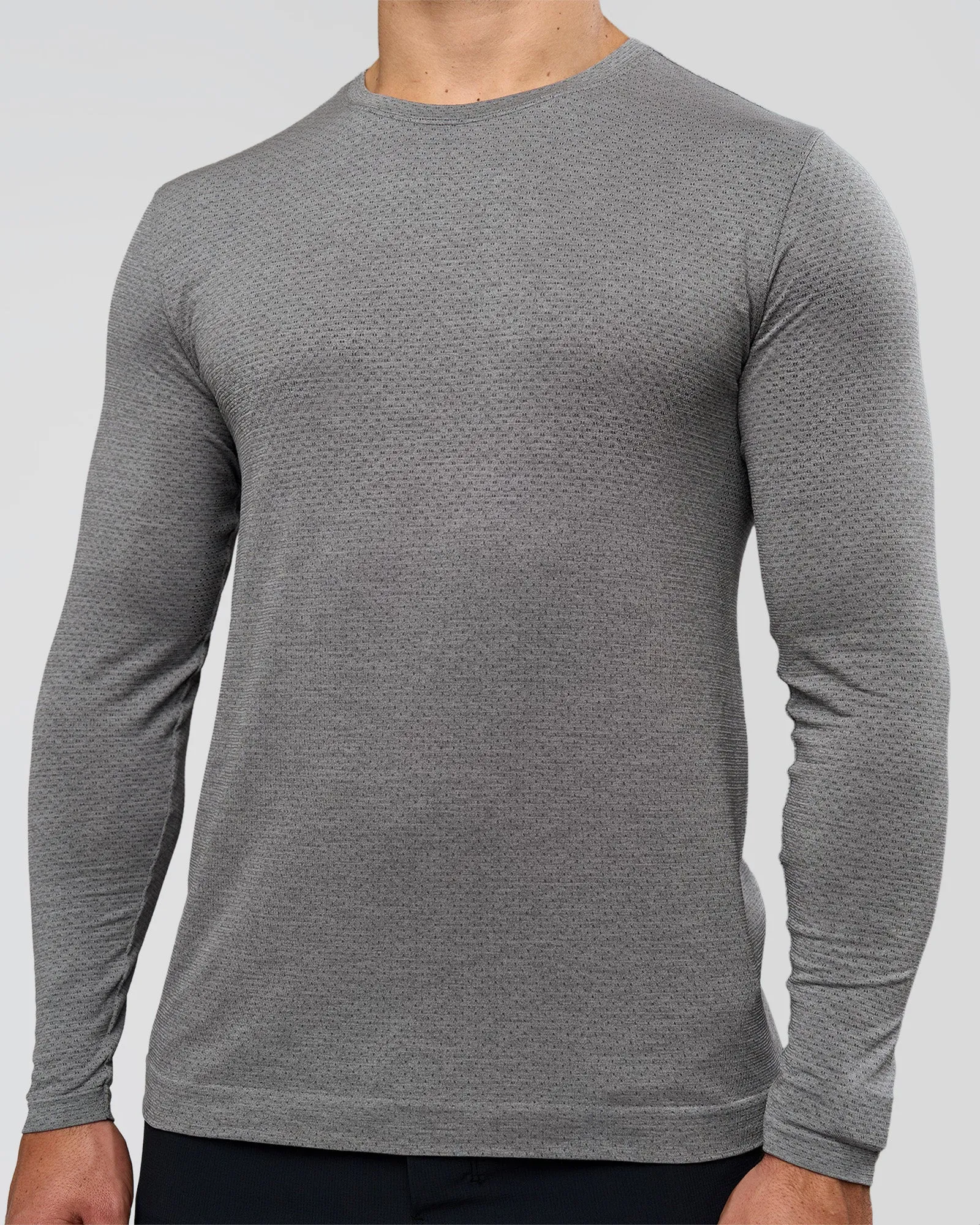AeroFLX+ Seamless Long Sleeve Tee (Set in Sleeve) - Dark Storm/Alloy sold by LSKD product image thumbnail 2