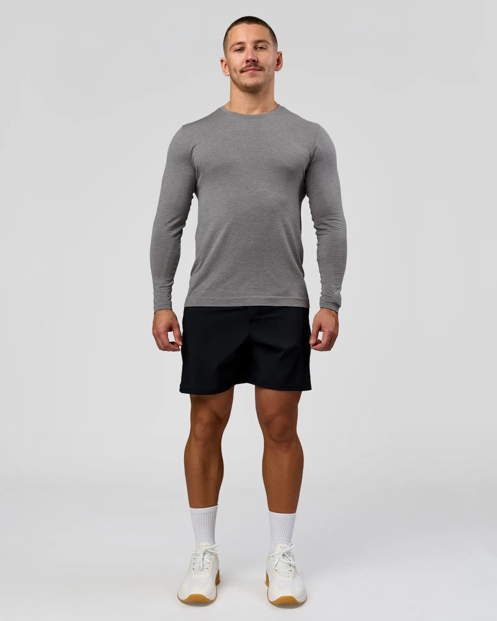AeroFLX+ Seamless Long Sleeve Tee (Set in Sleeve) - Dark Storm/Alloy sold by LSKD product image thumbnail 4