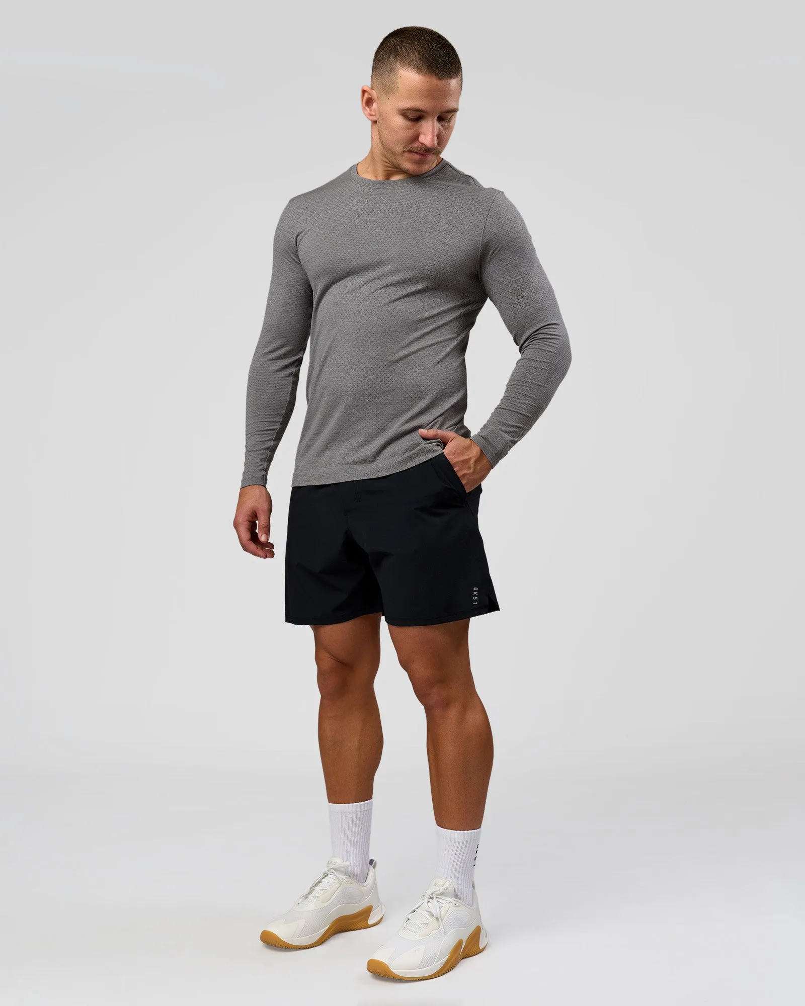 AeroFLX+ Seamless Long Sleeve Tee (Set in Sleeve) - Dark Storm/Alloy sold by LSKD product image thumbnail 3
