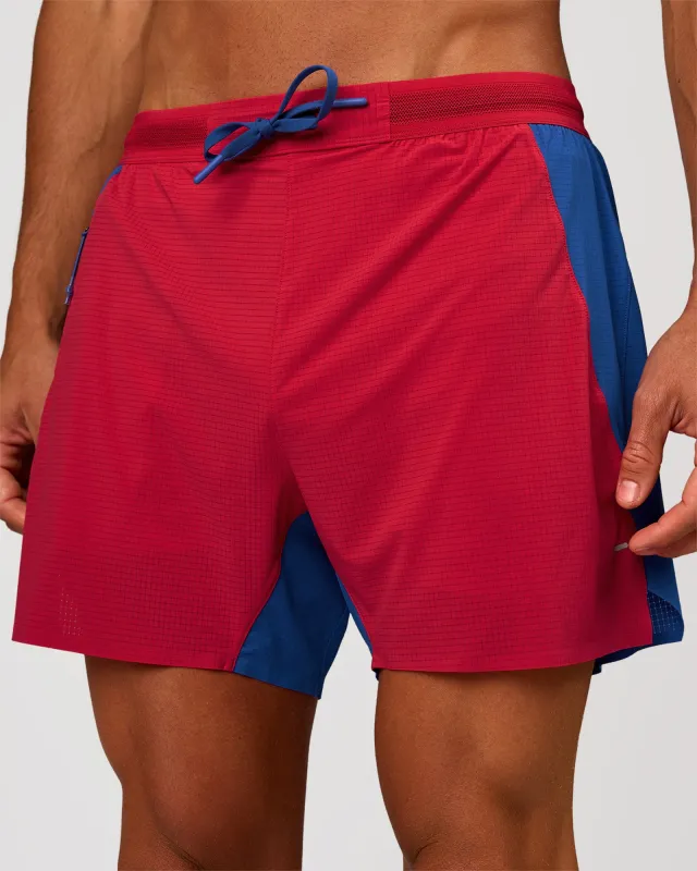UltraAir 5" Lined Performance Short - Scarlet-Electric Indigo made by LSKD