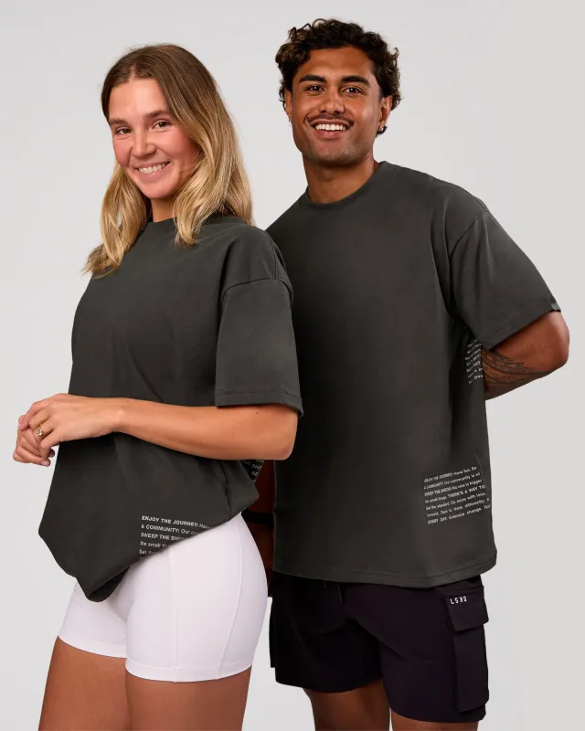 Block Heavyweight Oversized Tee - Onyx-Alloy made by LSKD