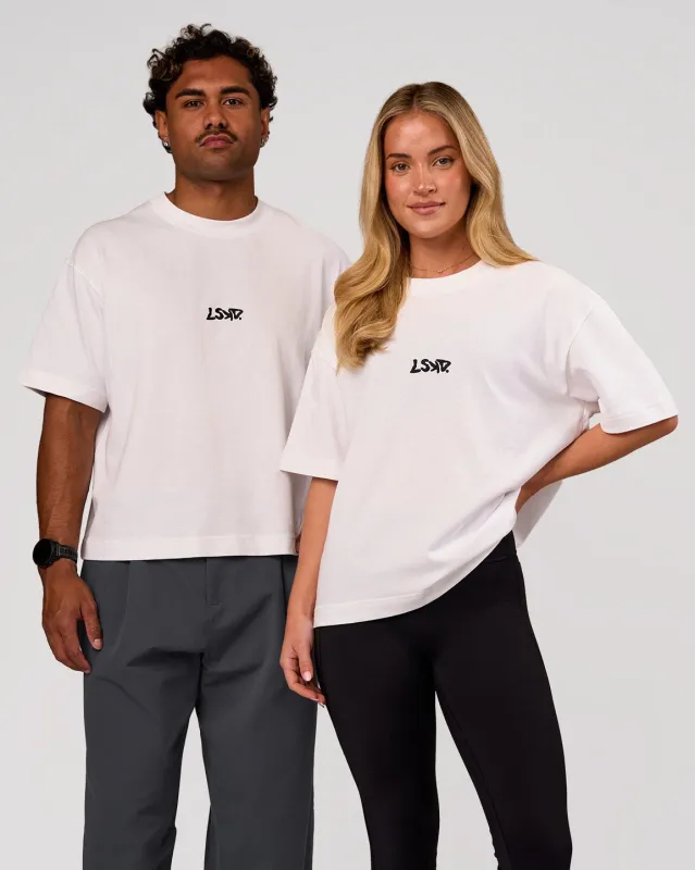 Progression Super Heavyweight Boxed Tee - White-Black made by LSKD