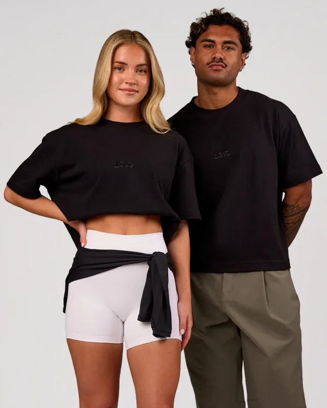 Progression Super Heavyweight Boxed Tee - Black-Black made by LSKD