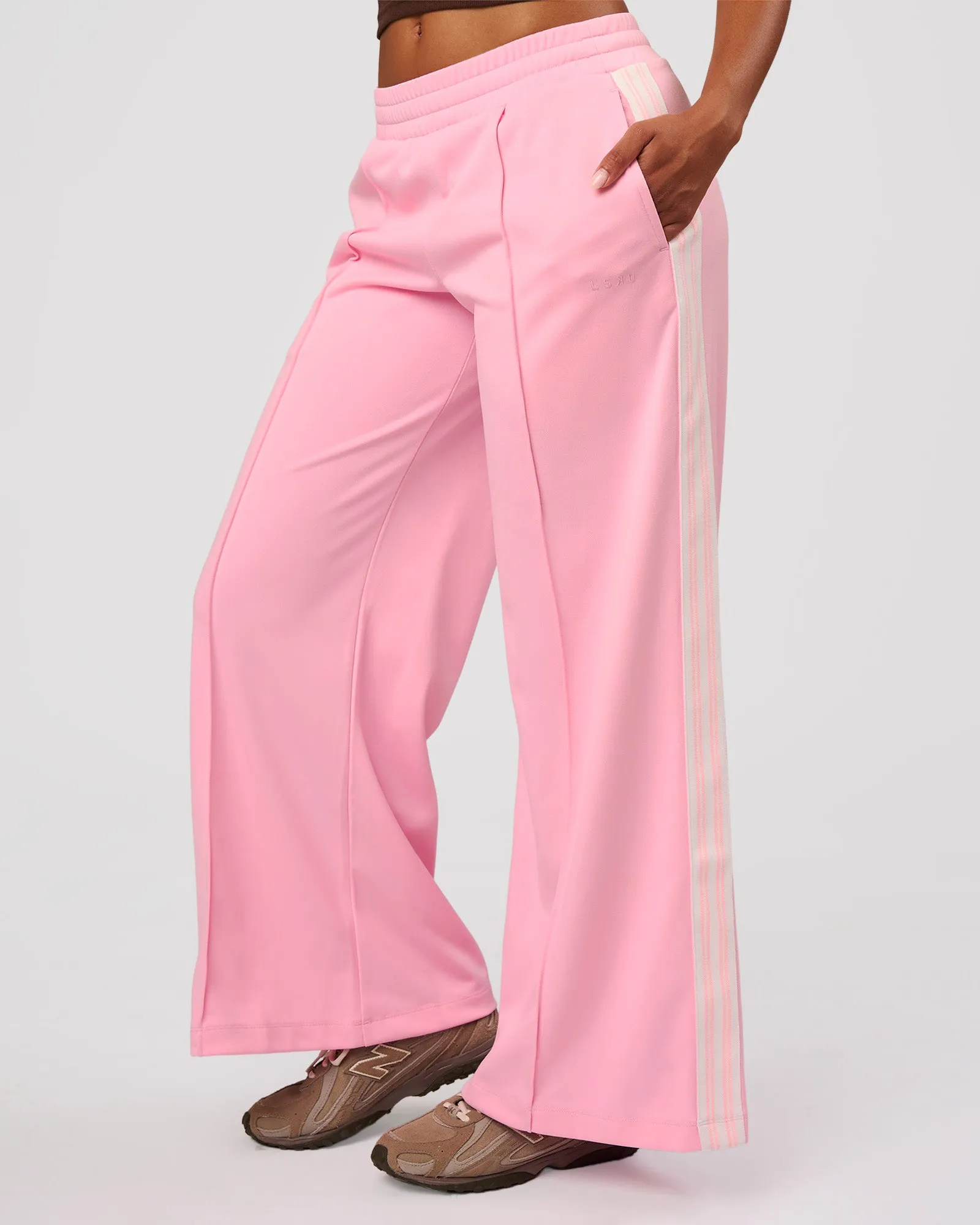 Urban Wide Leg Track Pant - Pink Rose sold by LSKD