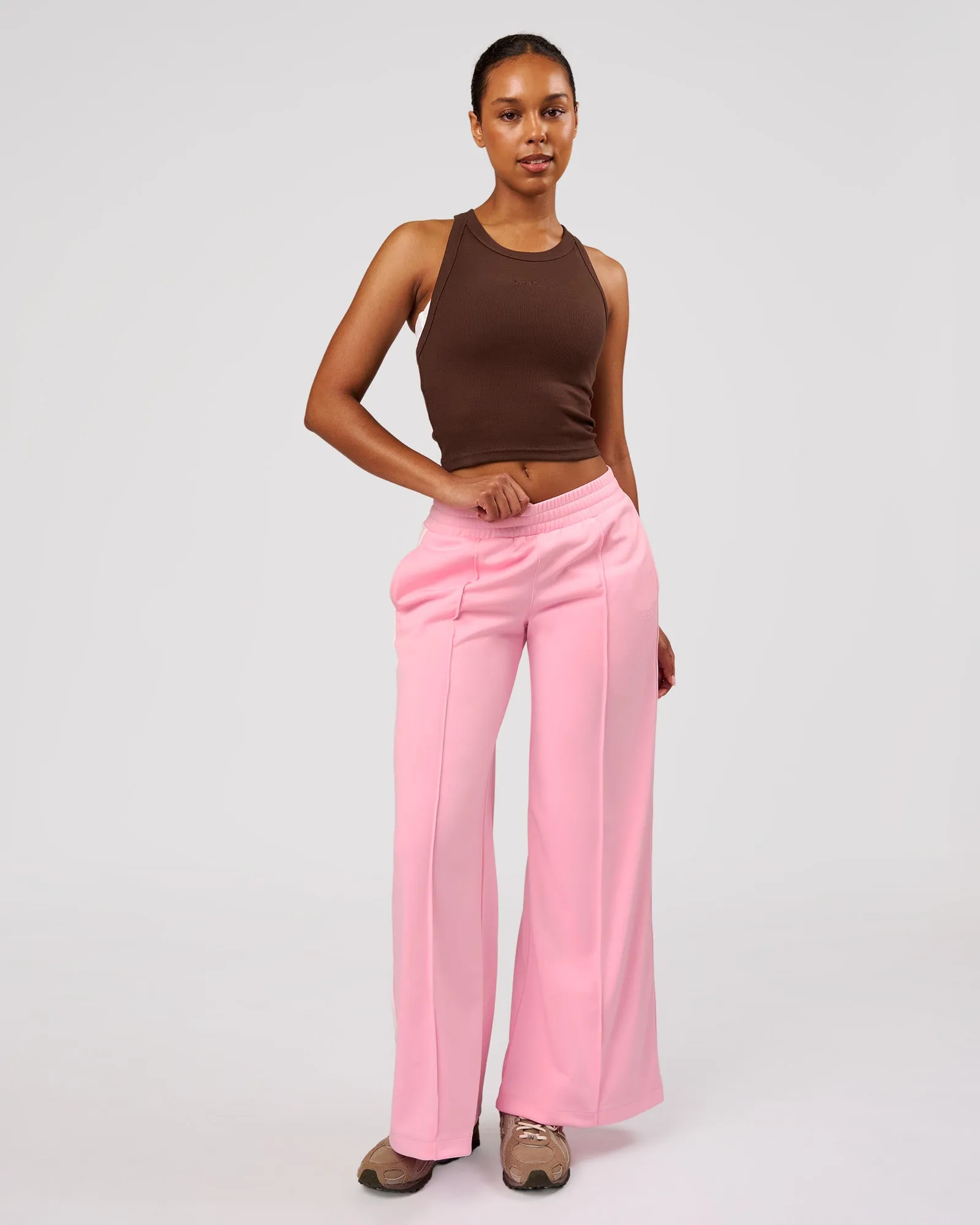 Urban Wide Leg Track Pant - Pink Rose sold by LSKD product image thumbnail 3