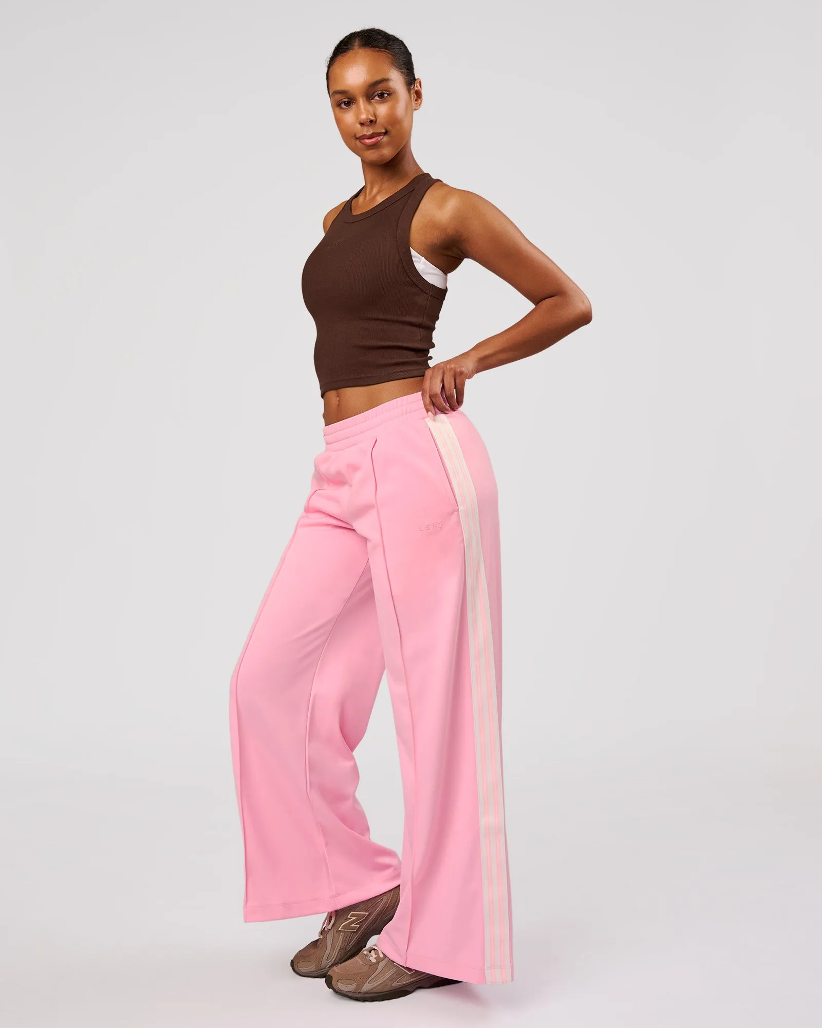 Urban Wide Leg Track Pant - Pink Rose sold by LSKD product image thumbnail 4