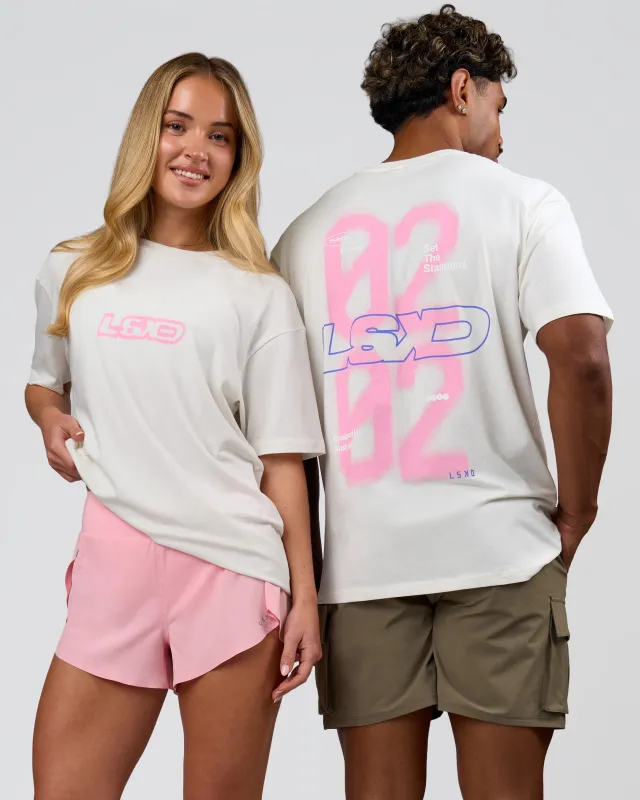 SoCal 26 FLXCotton Oversize Tee - Off White-Pink Rose made by LSKD