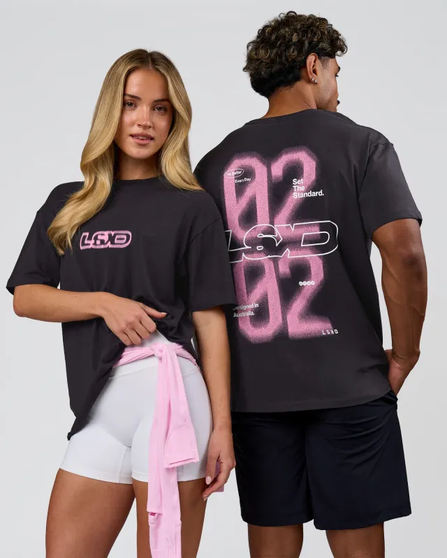 SoCal 26 FLXCotton Oversize Tee - Onyx-Pink Rose made by LSKD