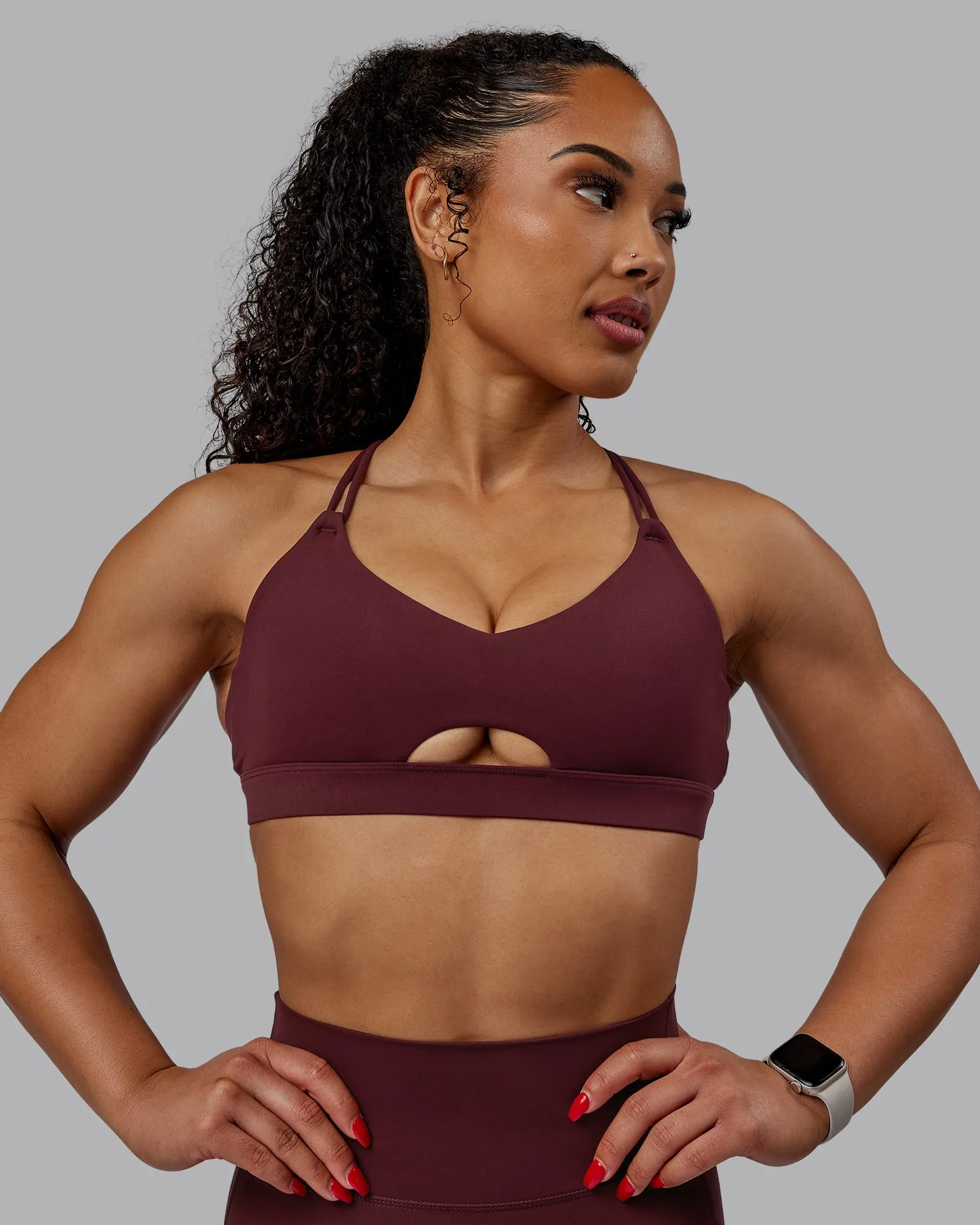 Pursue Sports Bra - Dark Cherry sold by LSKD product image thumbnail 5