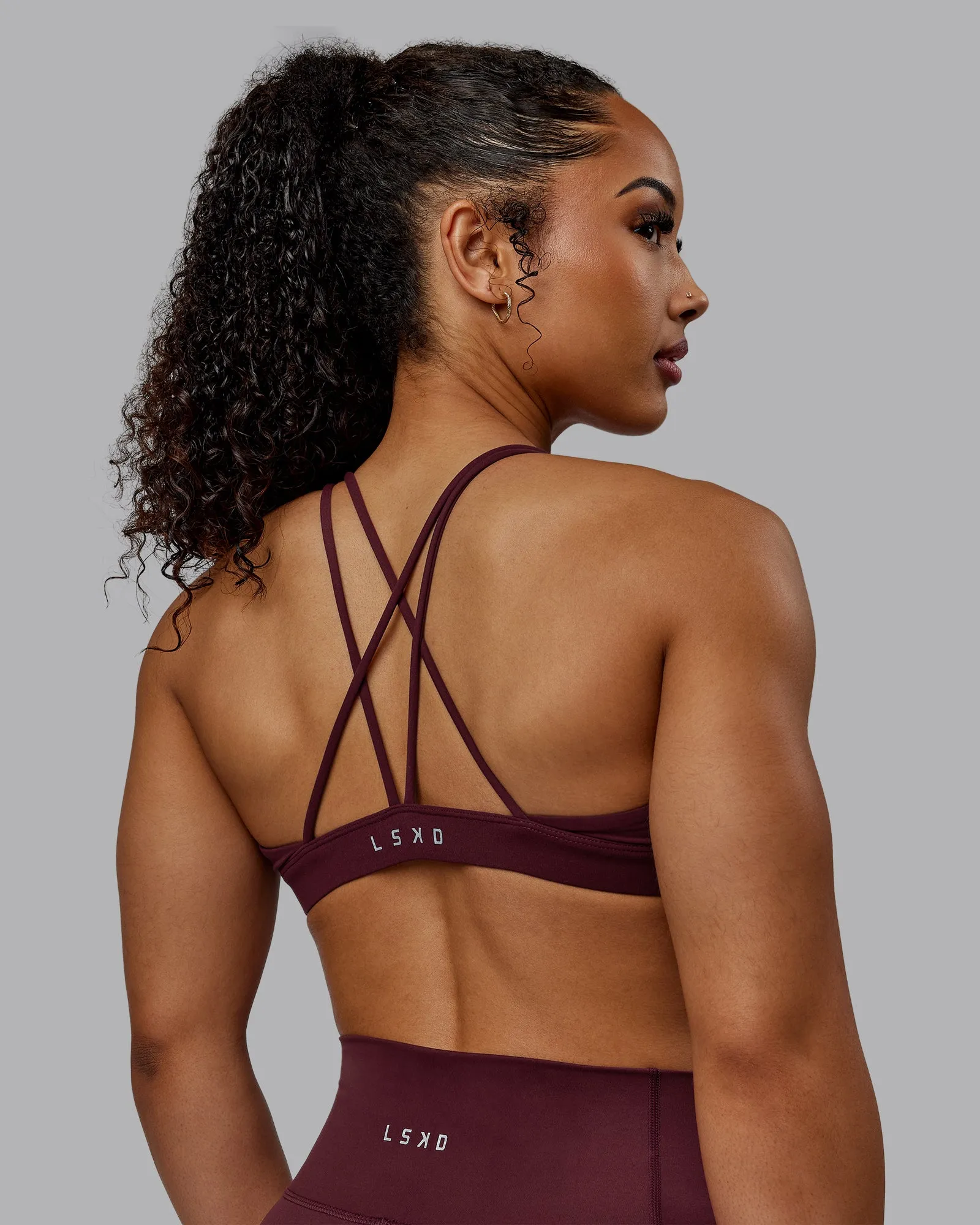 Pursue Sports Bra - Dark Cherry sold by LSKD