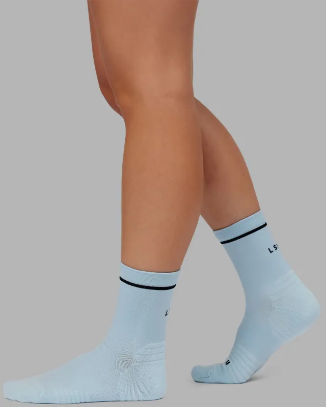 Fast Performance Quarter Socks - Glacial Blue-Black sold by LSKD