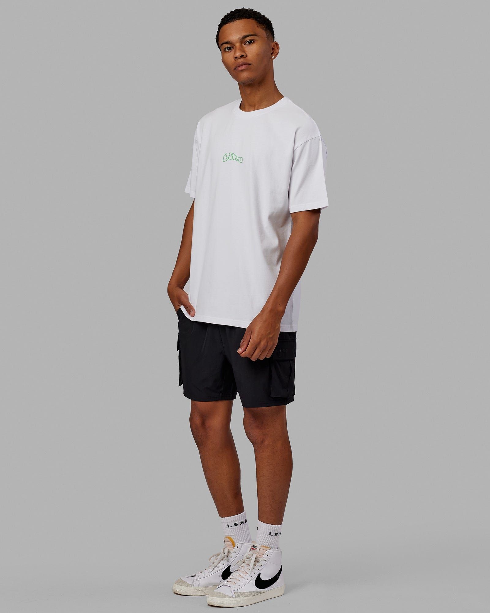 Unisex Mad Happy Heavyweight Tee Oversize - White sold by LSKD product image thumbnail 3