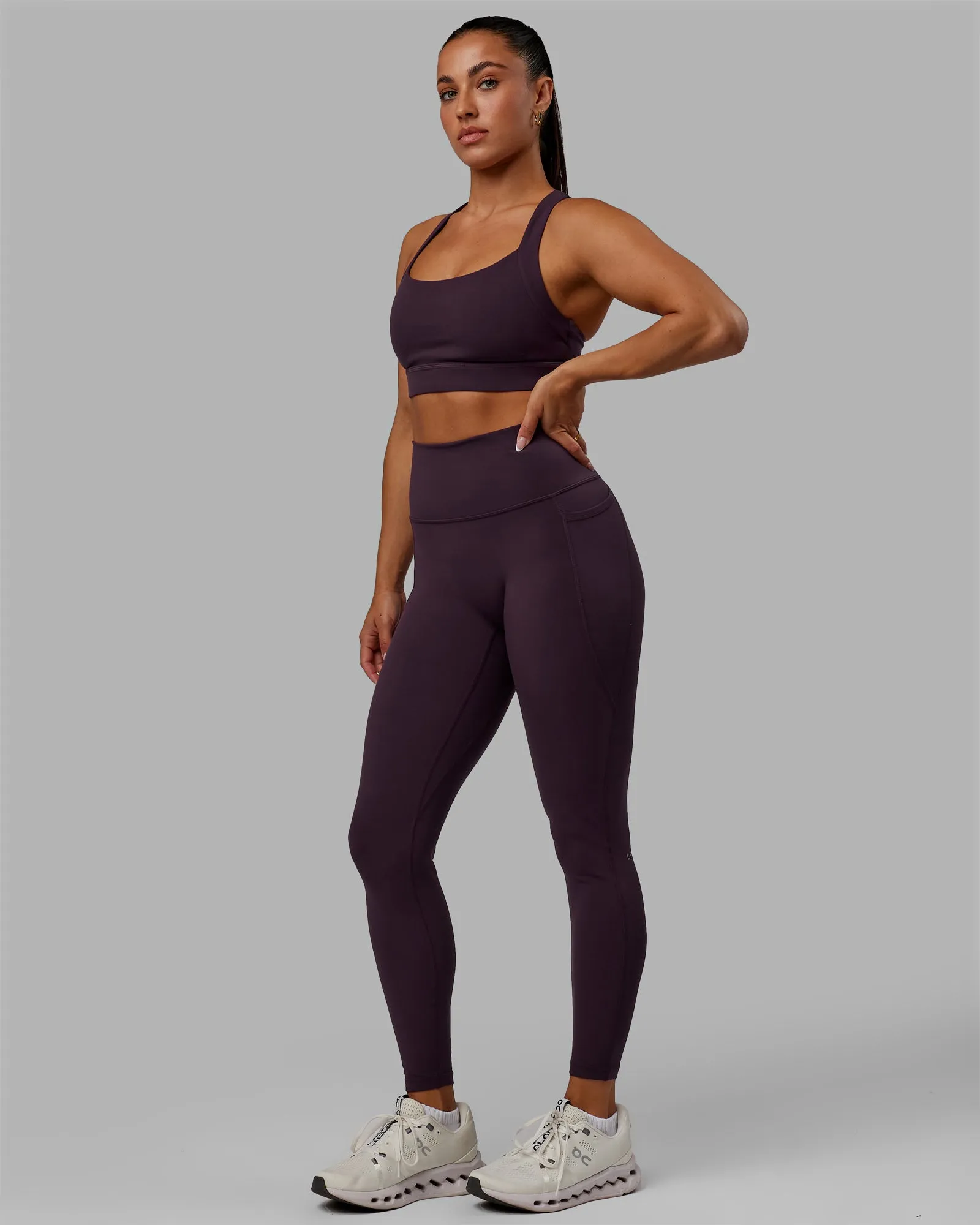 Fusion Full Length Tights - Midnight Plum sold by LSKD product image thumbnail 4