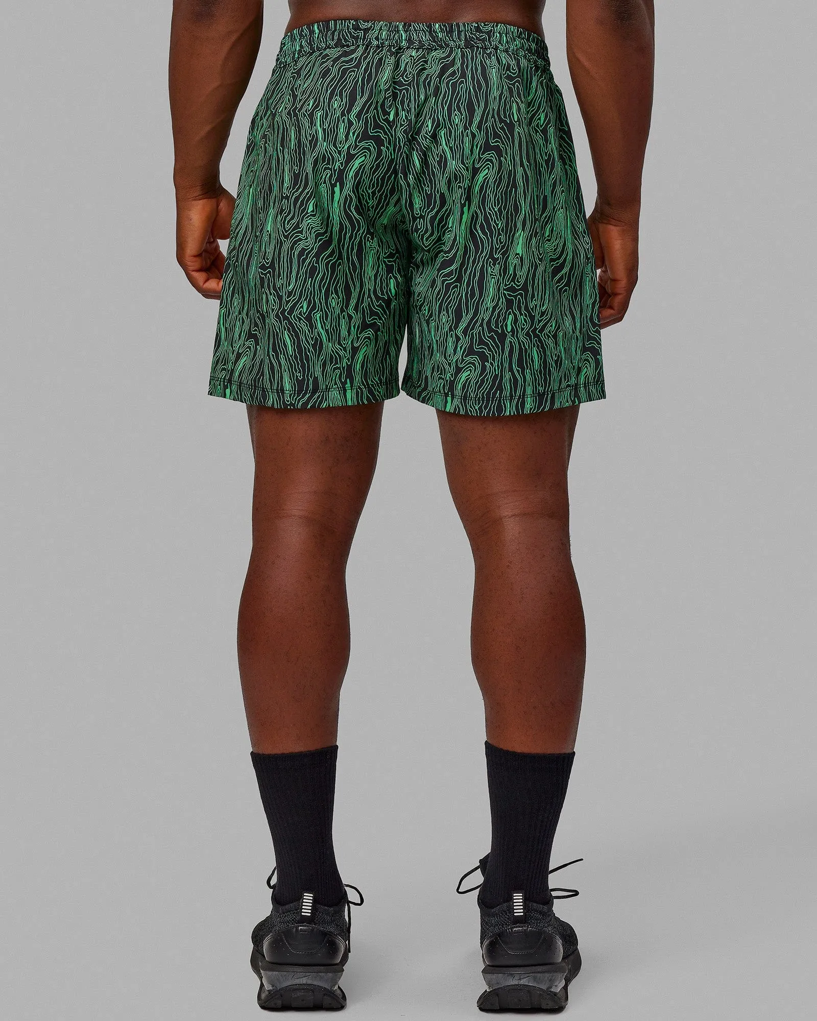 Rep 5" Performance Short - Topographic Black-Lime sold by LSKD product image thumbnail 3