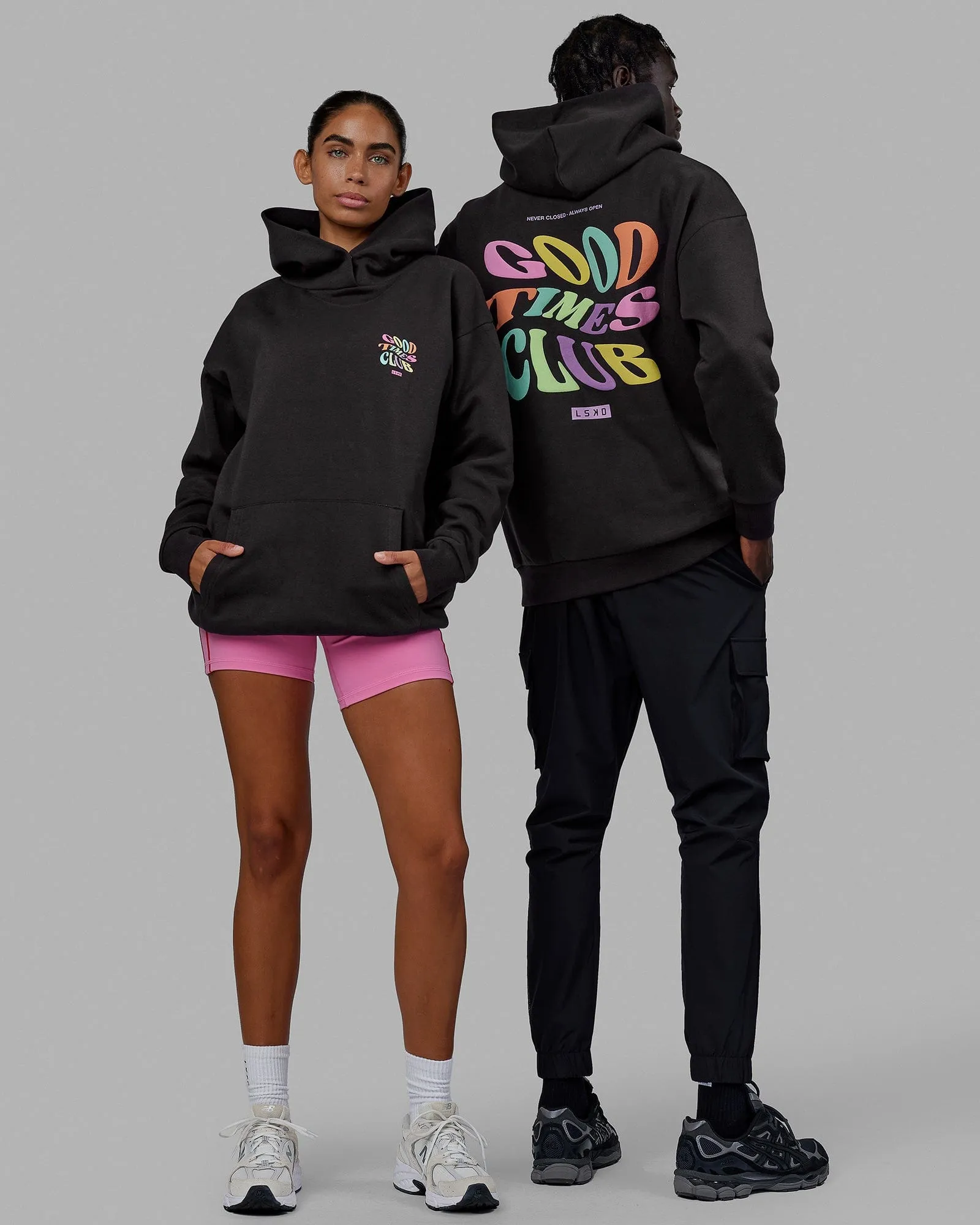 Unisex Good Times Hoodie Oversize - Phantom sold by LSKD product image thumbnail 2