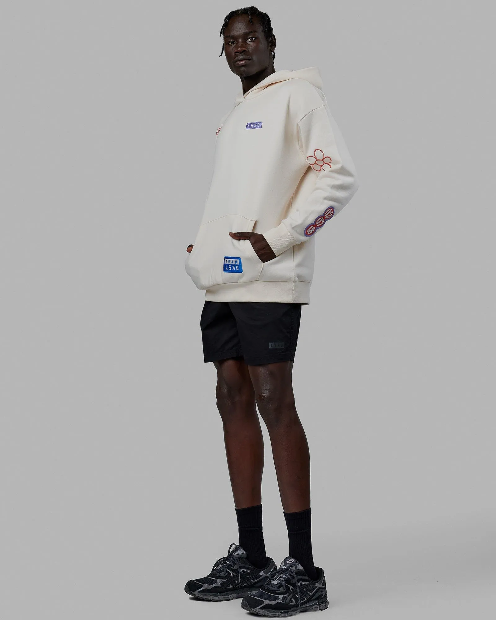 Unisex Patchwork Hoodie Oversize - Off White sold by LSKD product image thumbnail 3