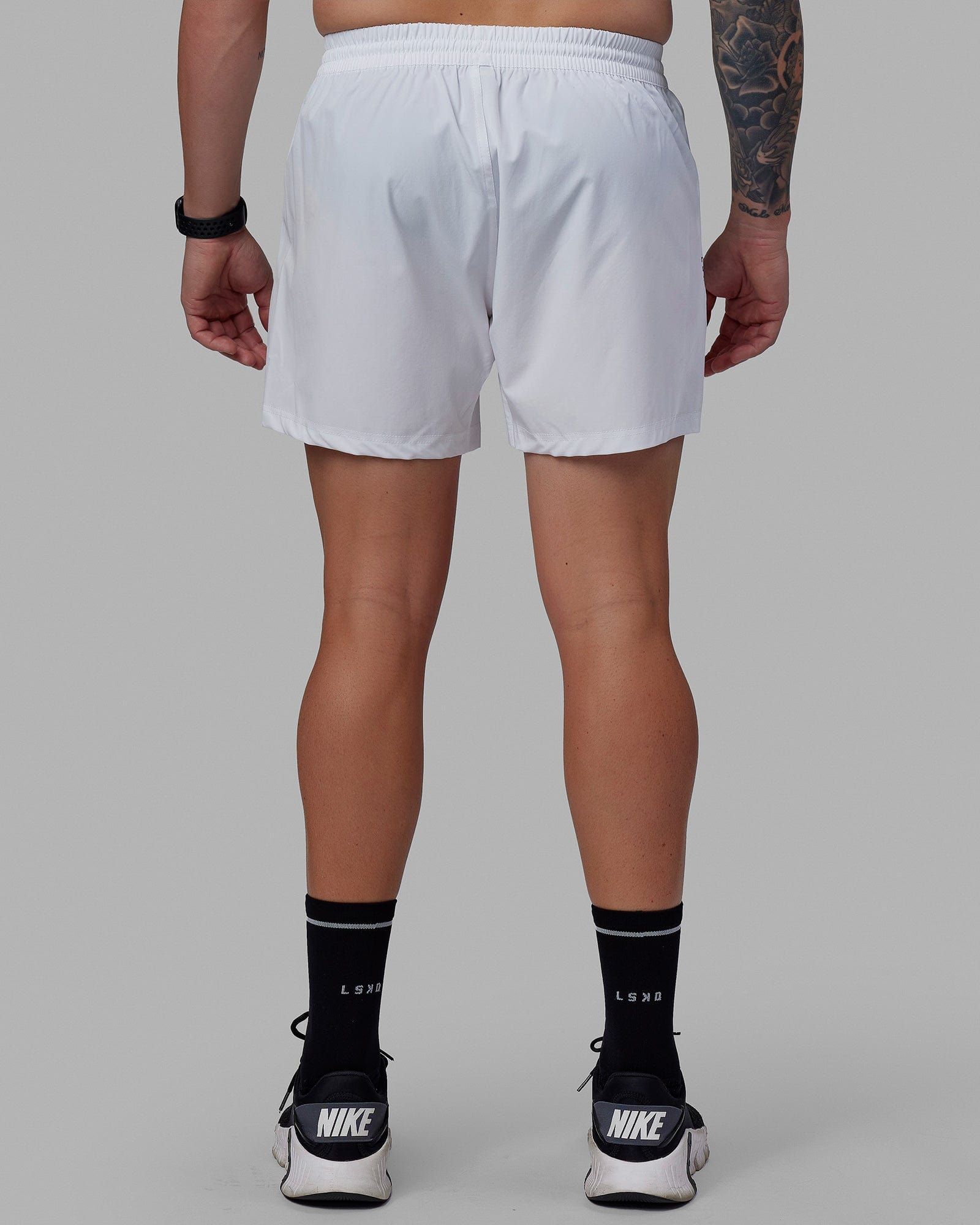 Rep 5" Performance Shorts - White-Lime sold by LSKD product image thumbnail 4