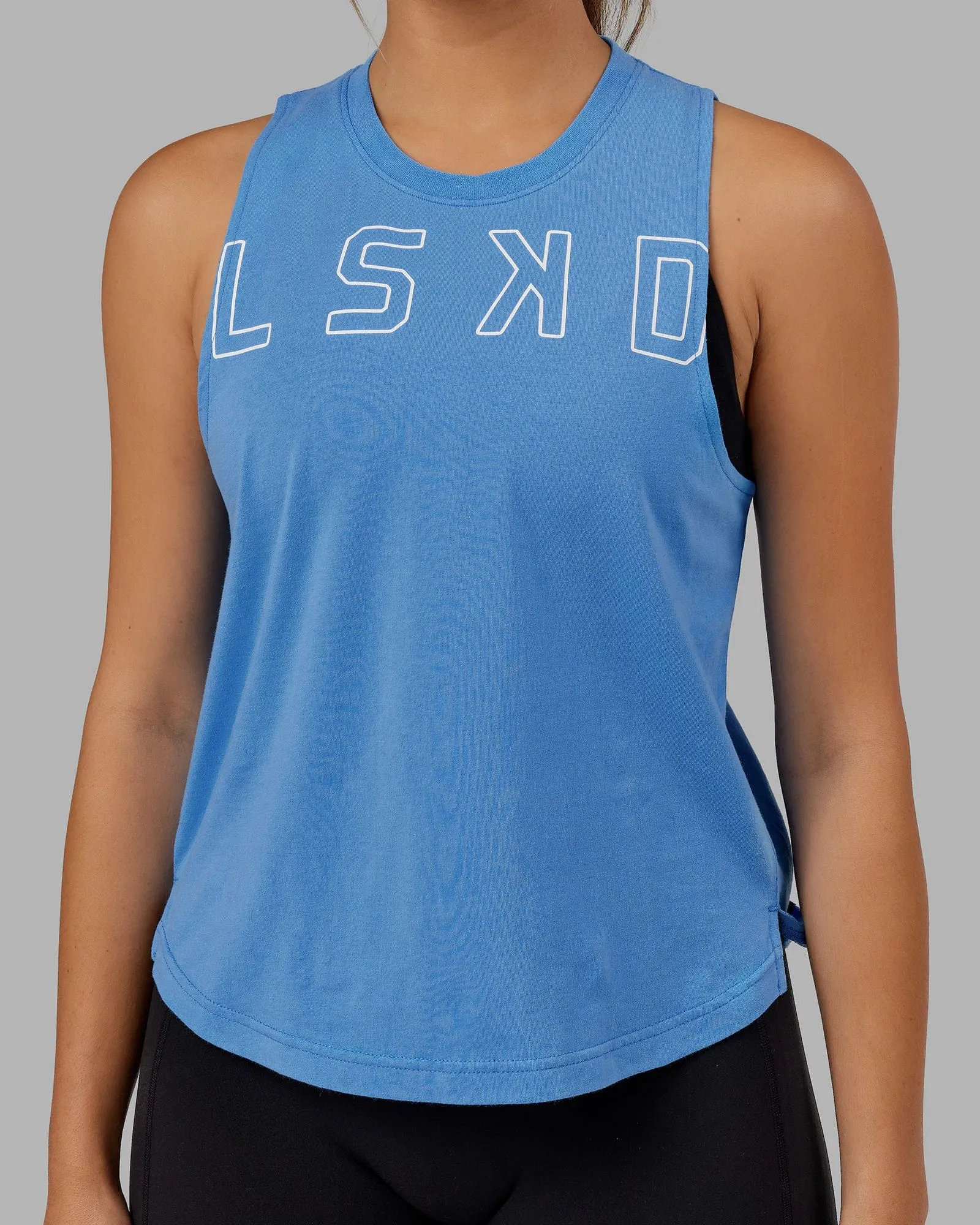 Expand FLXCotton Tank - Azure Blue-White sold by LSKD product image thumbnail 5