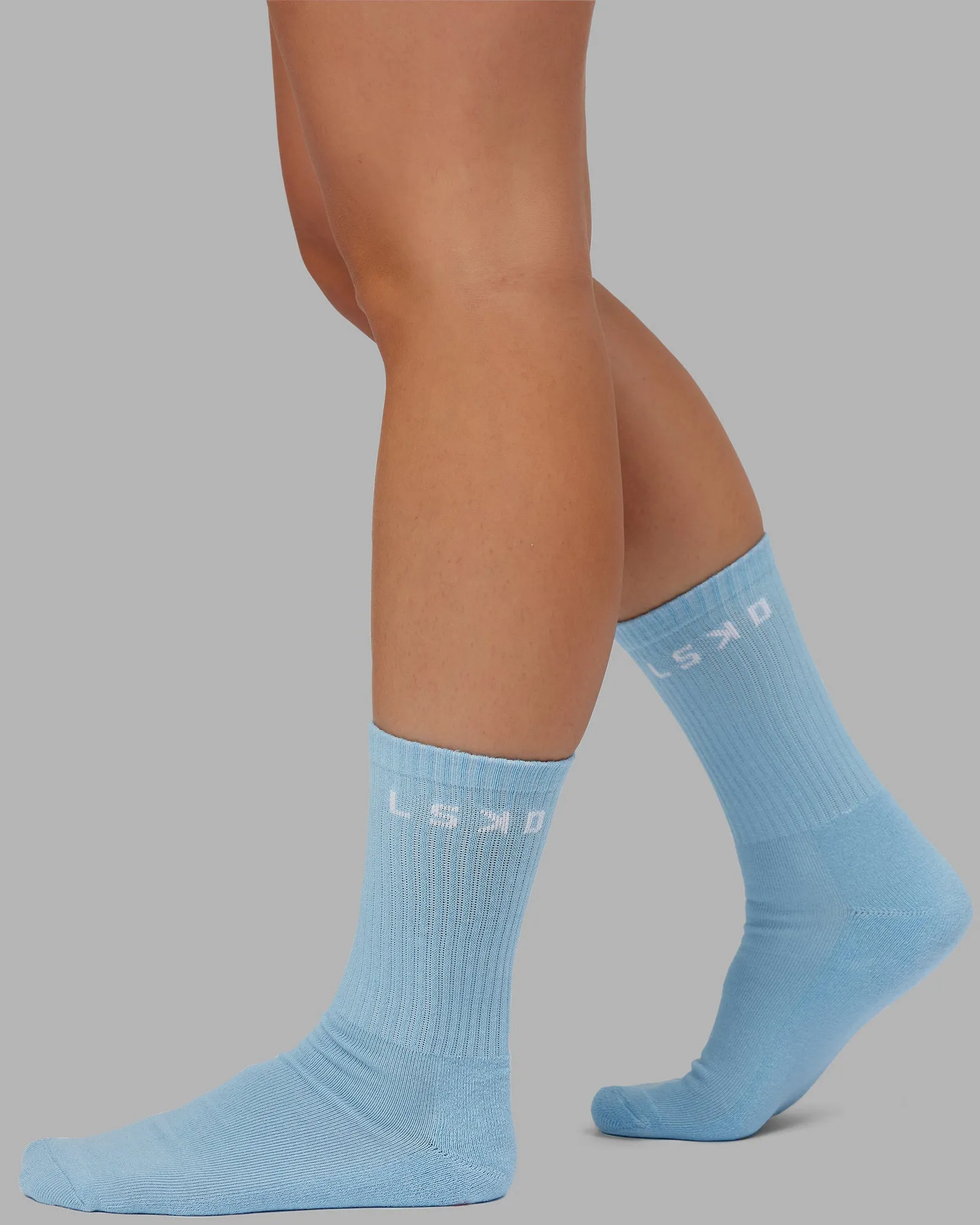 Daily 3 Pack Crew Sock - Glacial Blue-Surf Spray-Mellow Peach sold by LSKD product image thumbnail 4
