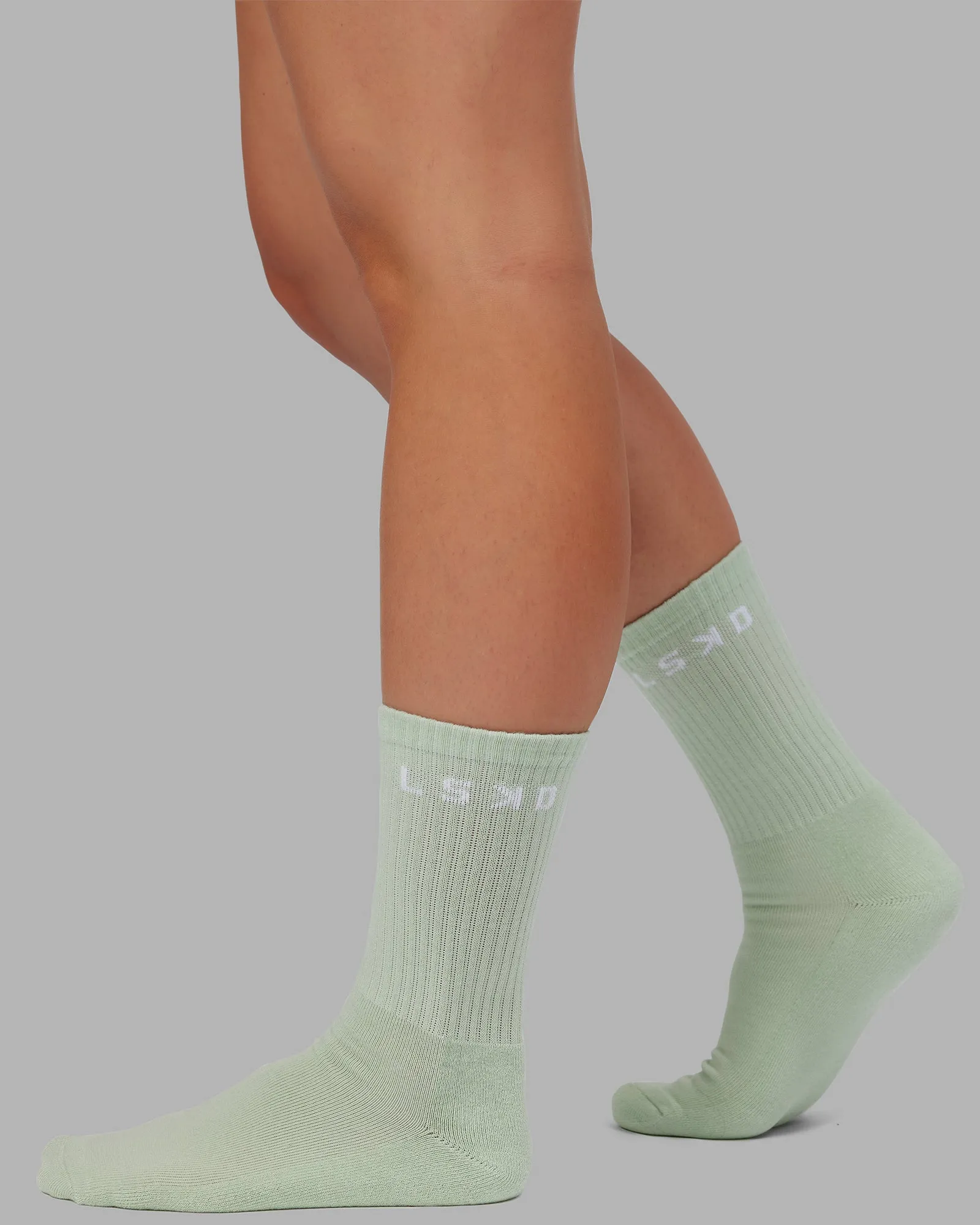 Daily 3 Pack Crew Sock - Glacial Blue-Surf Spray-Mellow Peach sold by LSKD product image thumbnail 2