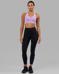 Rep 7/8 Length Tights - Black-Lilac sold by LSKD