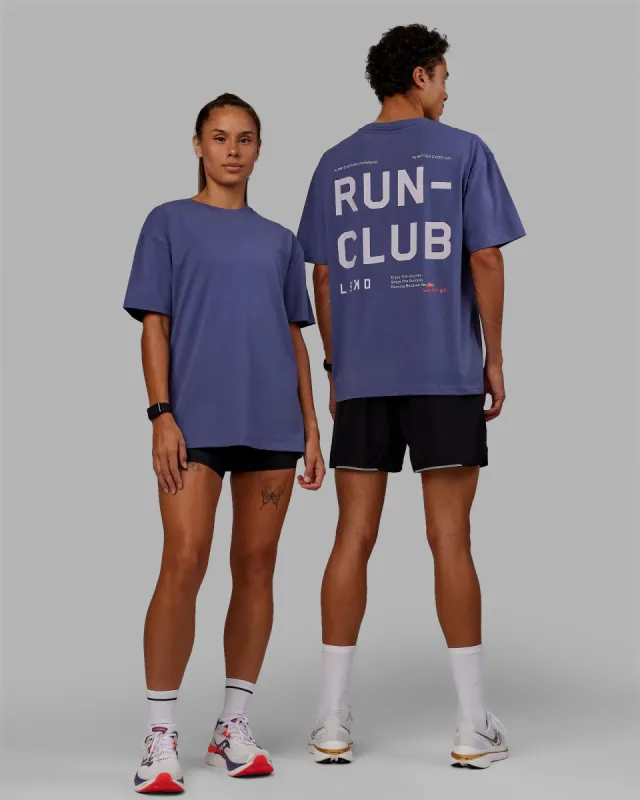 Unisex Love The Run FLXCotton Tee Oversize - Future Dusk-Galactic Lilac sold by LSKD