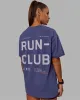 Unisex Love The Run FLXCotton Tee Oversize - Future Dusk-Galactic Lilac sold by LSKD