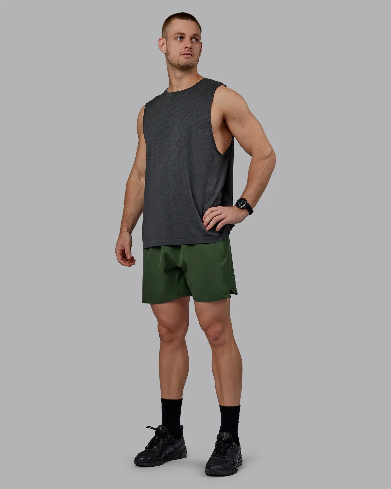 AeroFLX+ Seamless Muscle Tank - Pirate Black Marl sold by LSKD product image thumbnail 5