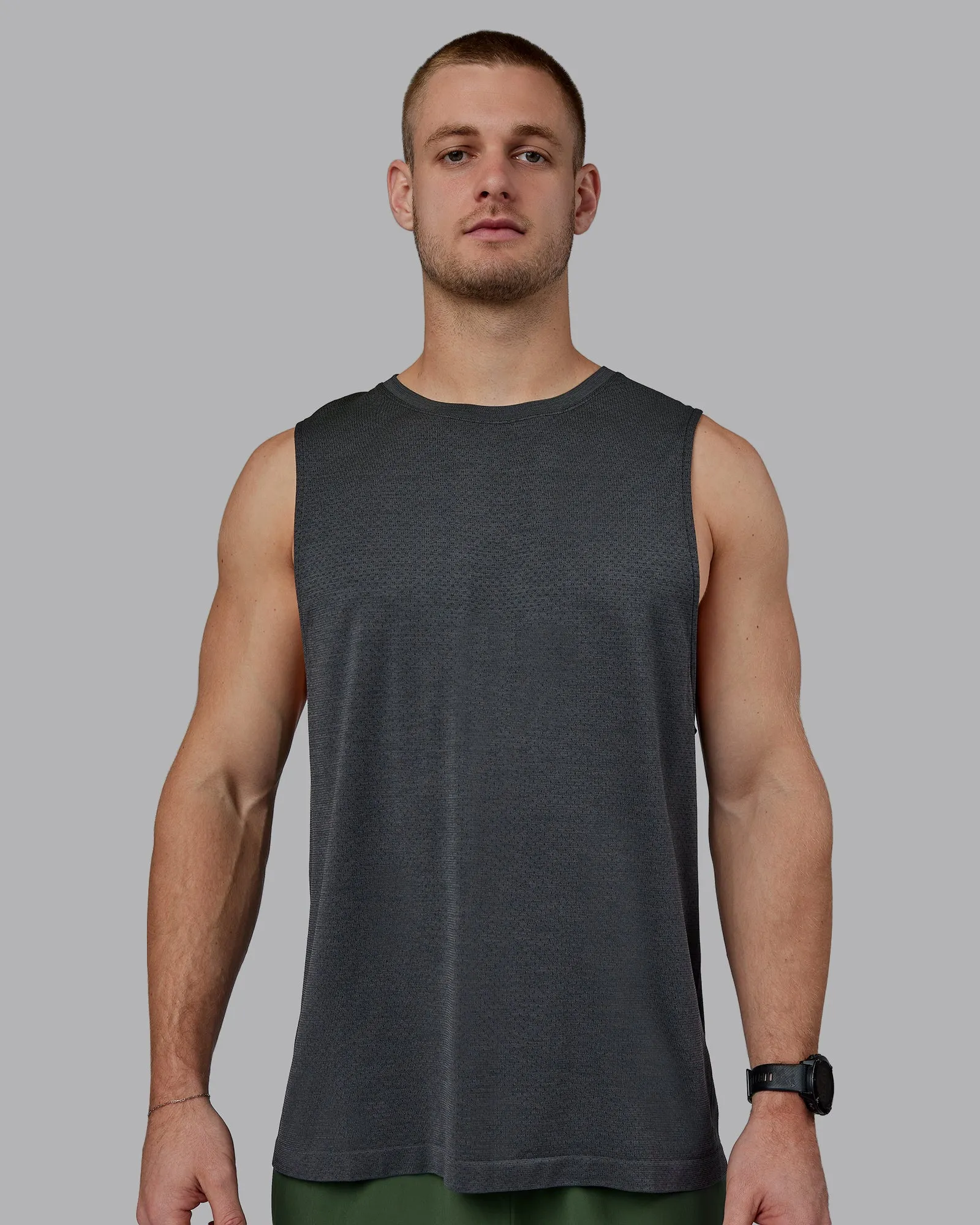AeroFLX+ Seamless Muscle Tank - Pirate Black Marl sold by LSKD product image thumbnail 4
